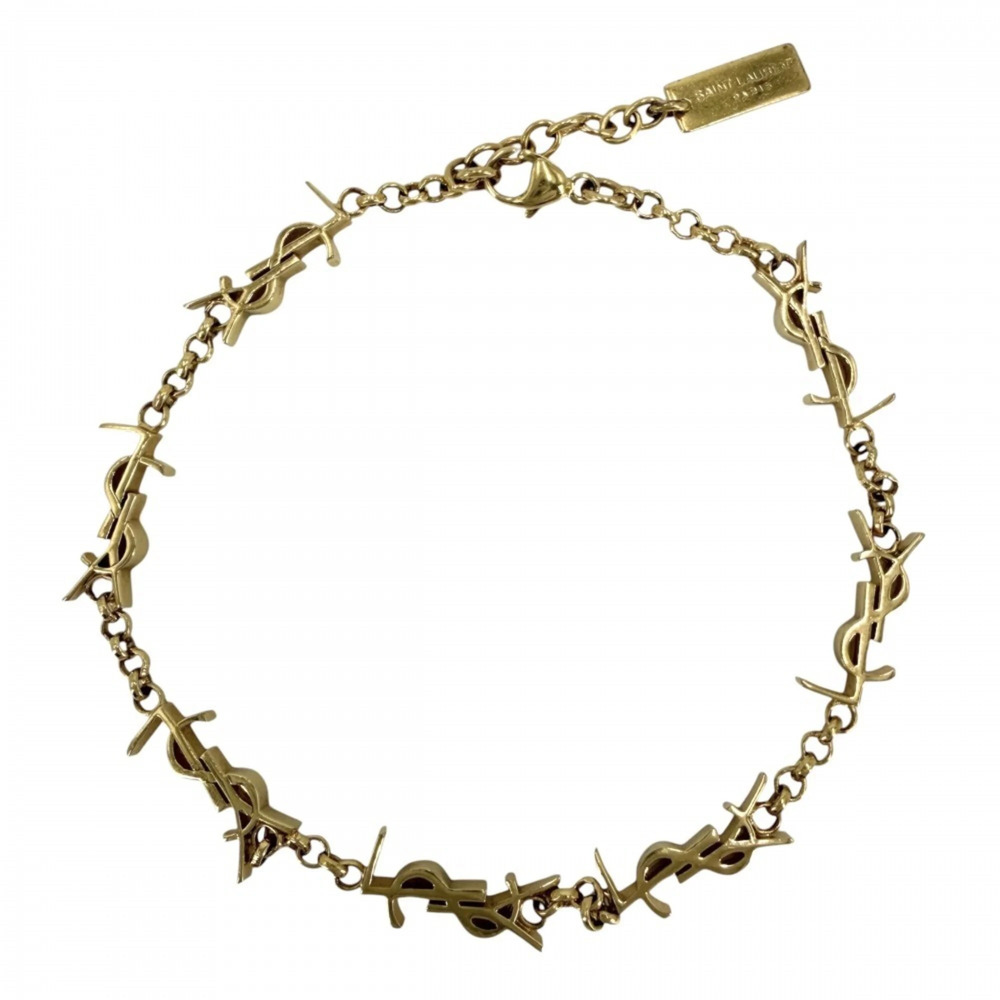 SAINT LAURENT Gold Charm Bracelet